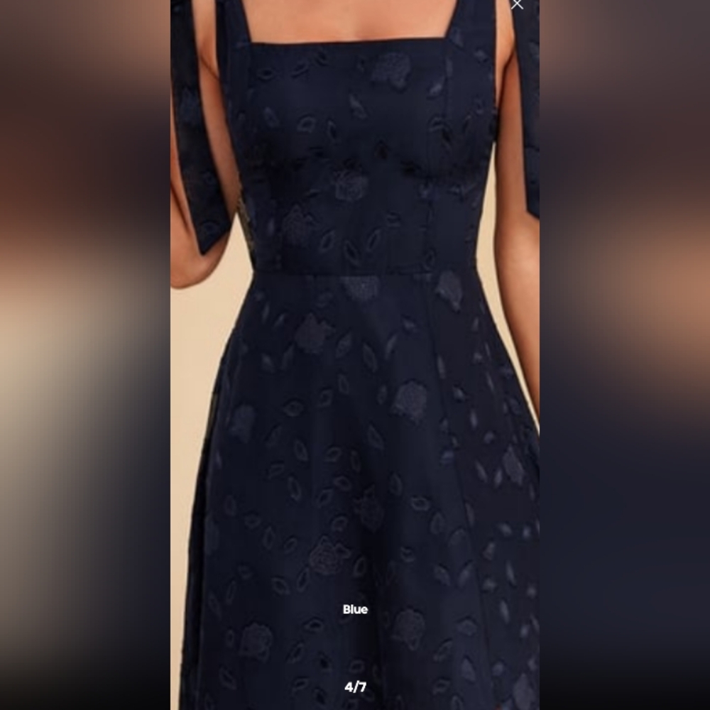 Elegant Navy Blue Women's Dress